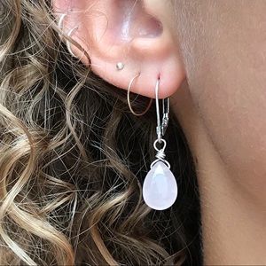 Light Pink Stone Earrings